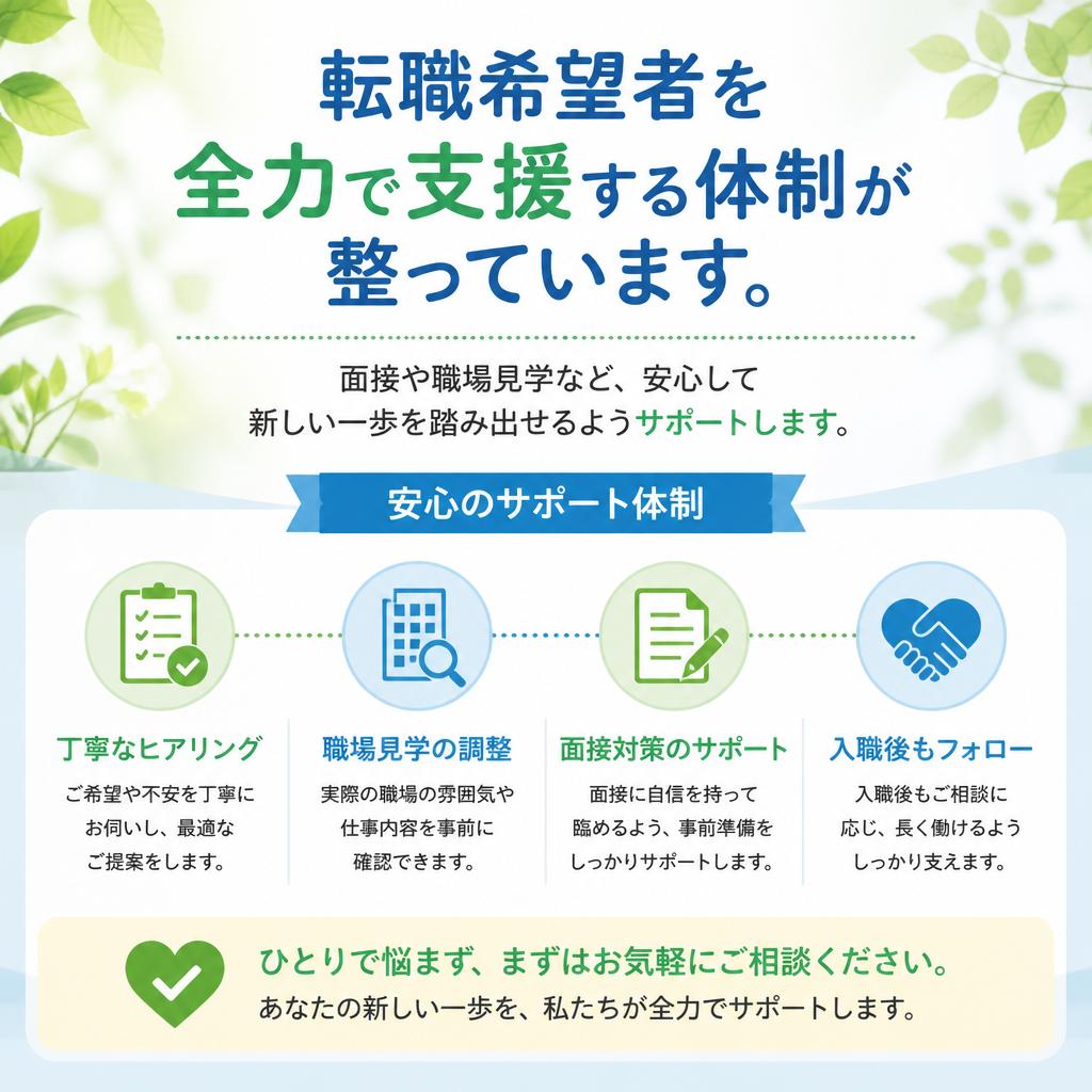 充実の転職支援制度