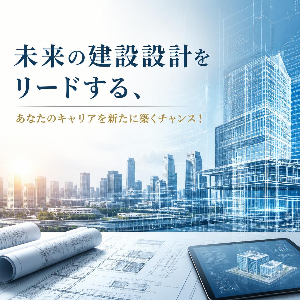 未来の建設設計をリードする、あなたのキャリアを新たに築くチャンス！