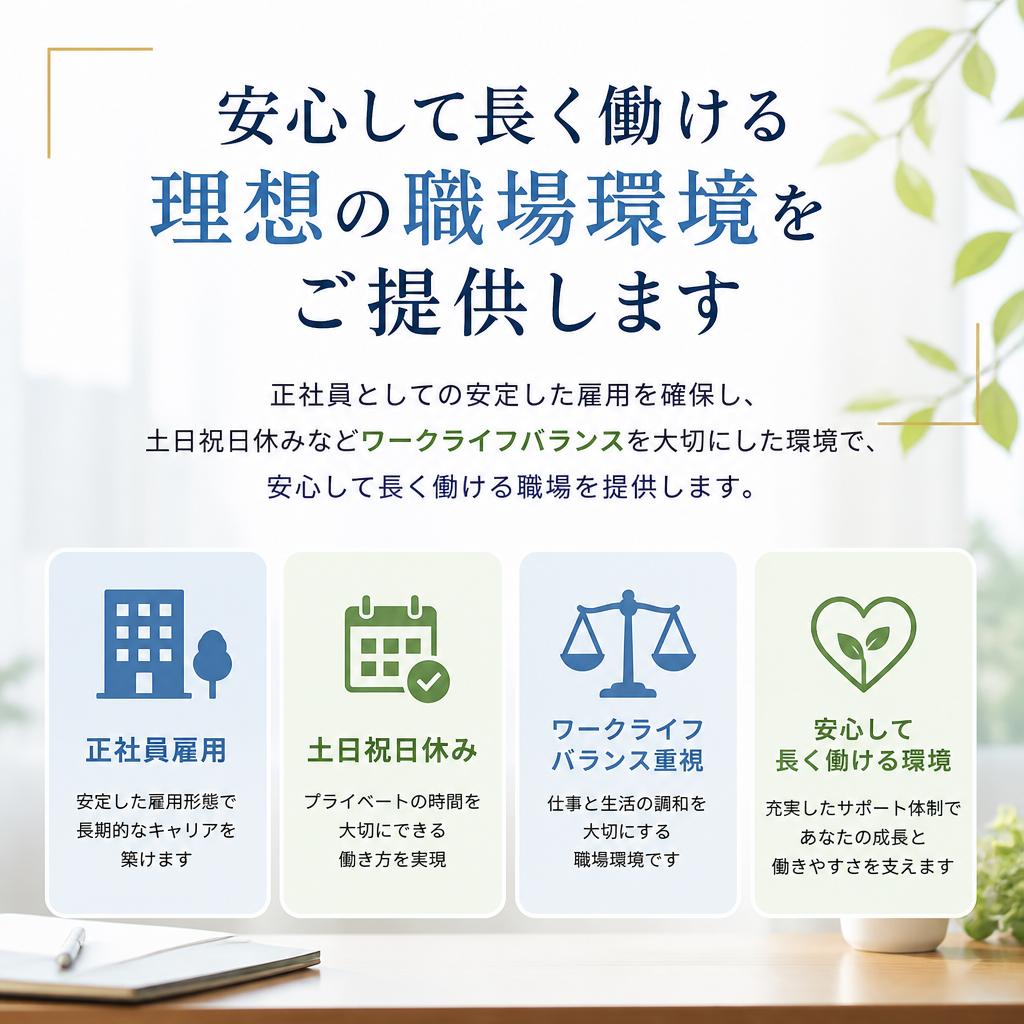 安定した雇用と働きやすさ