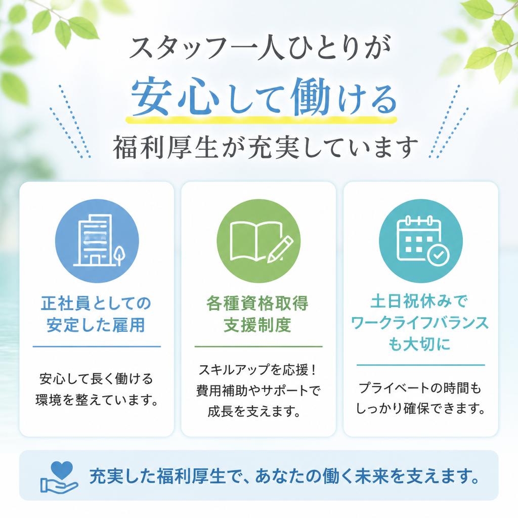 働きやすさを重視した福利厚生
