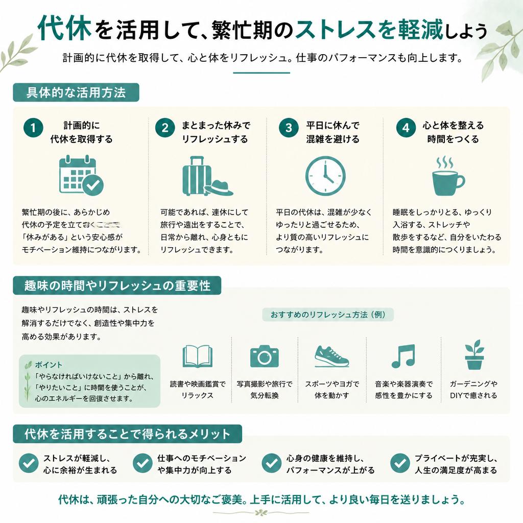 2. 代休活用法のメリット