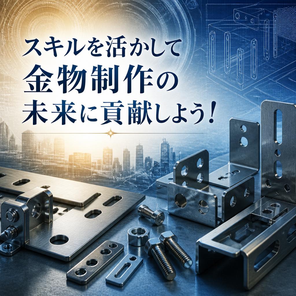 スキルを活かして金物制作の未来に貢献しよう！