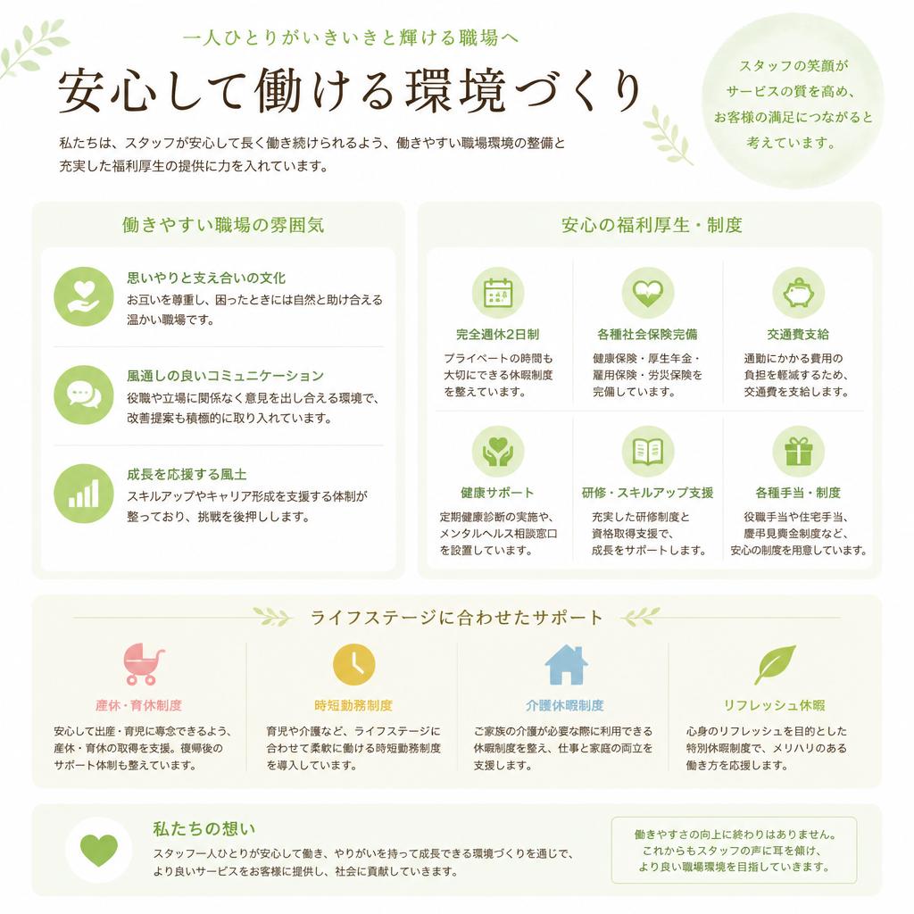 働きやすさの追求