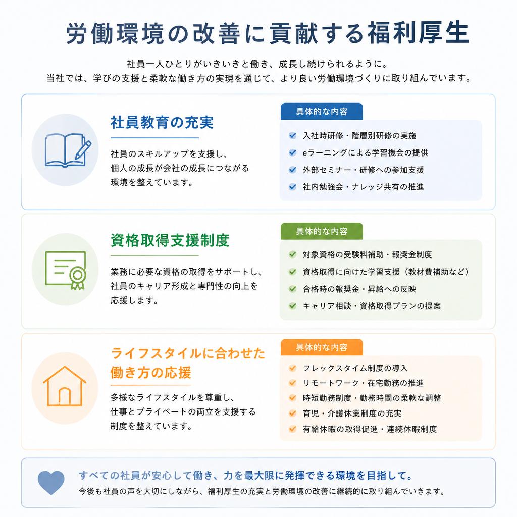 充実した福利厚生