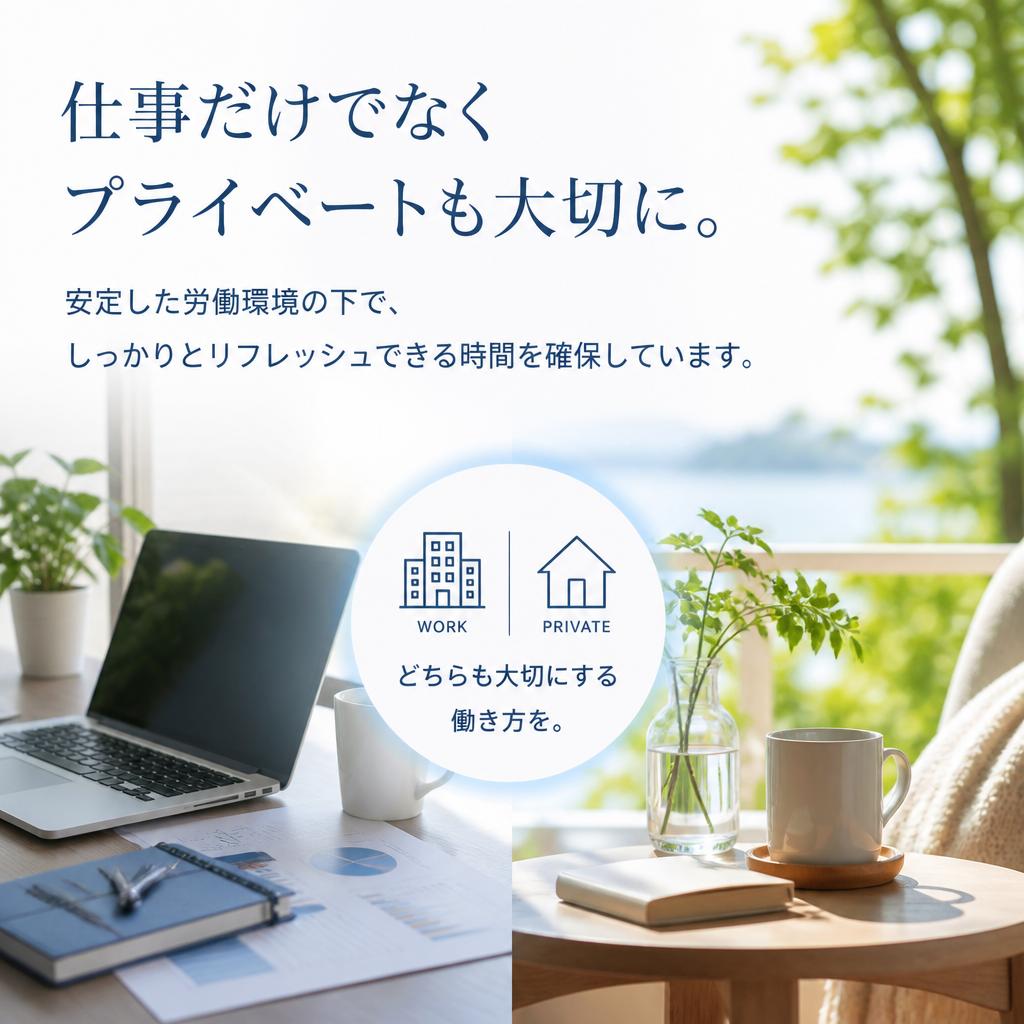 週休2日制で充実したプライベートも