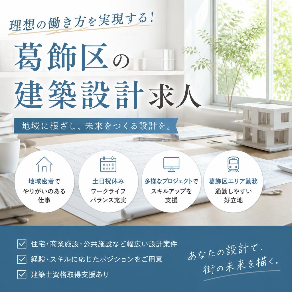 理想の働き方を実現する！葛飾区の建築設計求人