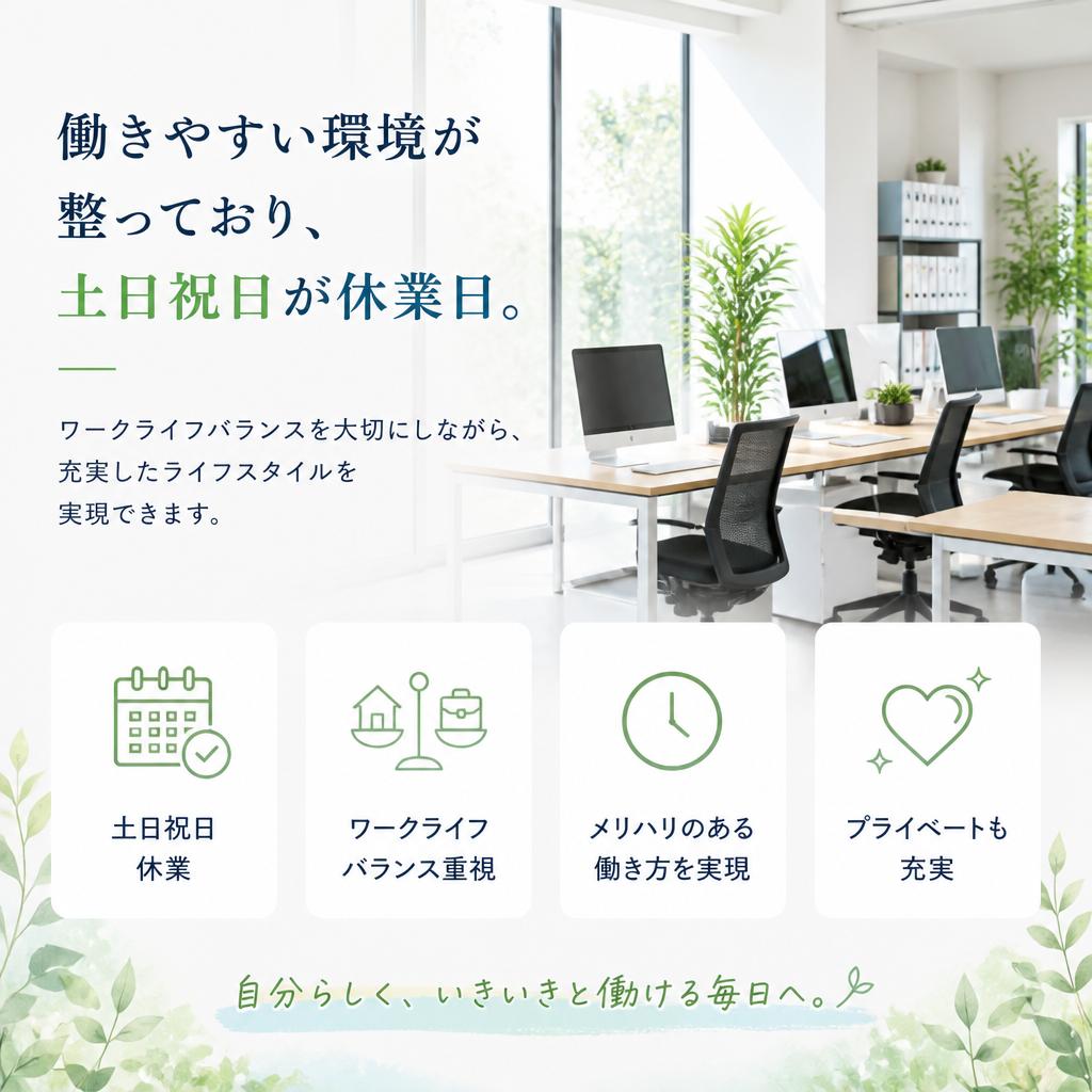 土日祝休みの働きやすさ