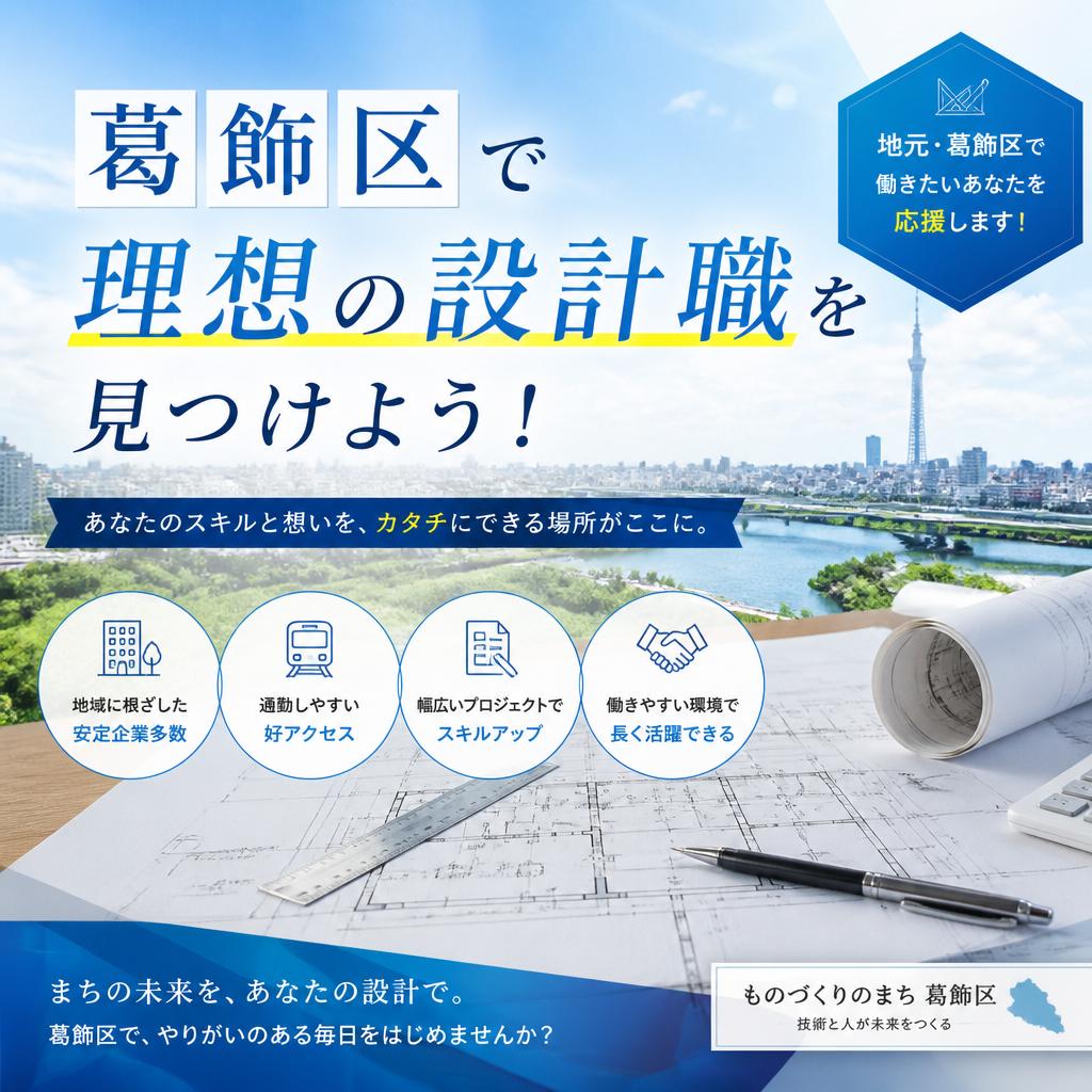 葛飾区で理想の設計職を見つけよう！
