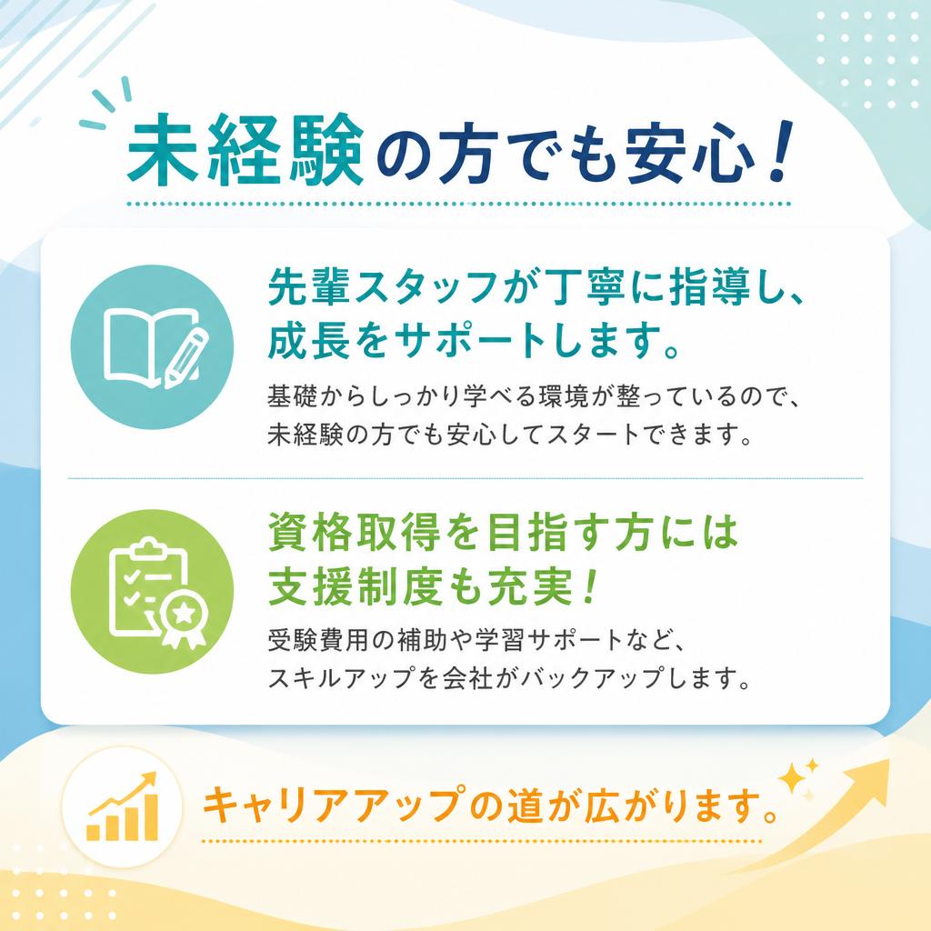 充実した研修制度とサポート体制
