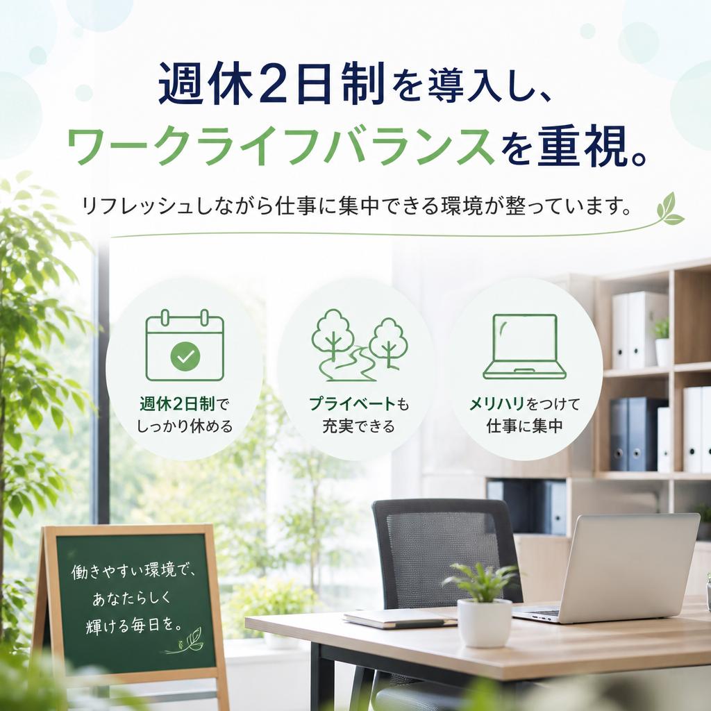3. 週休2日制でプライベートも充実