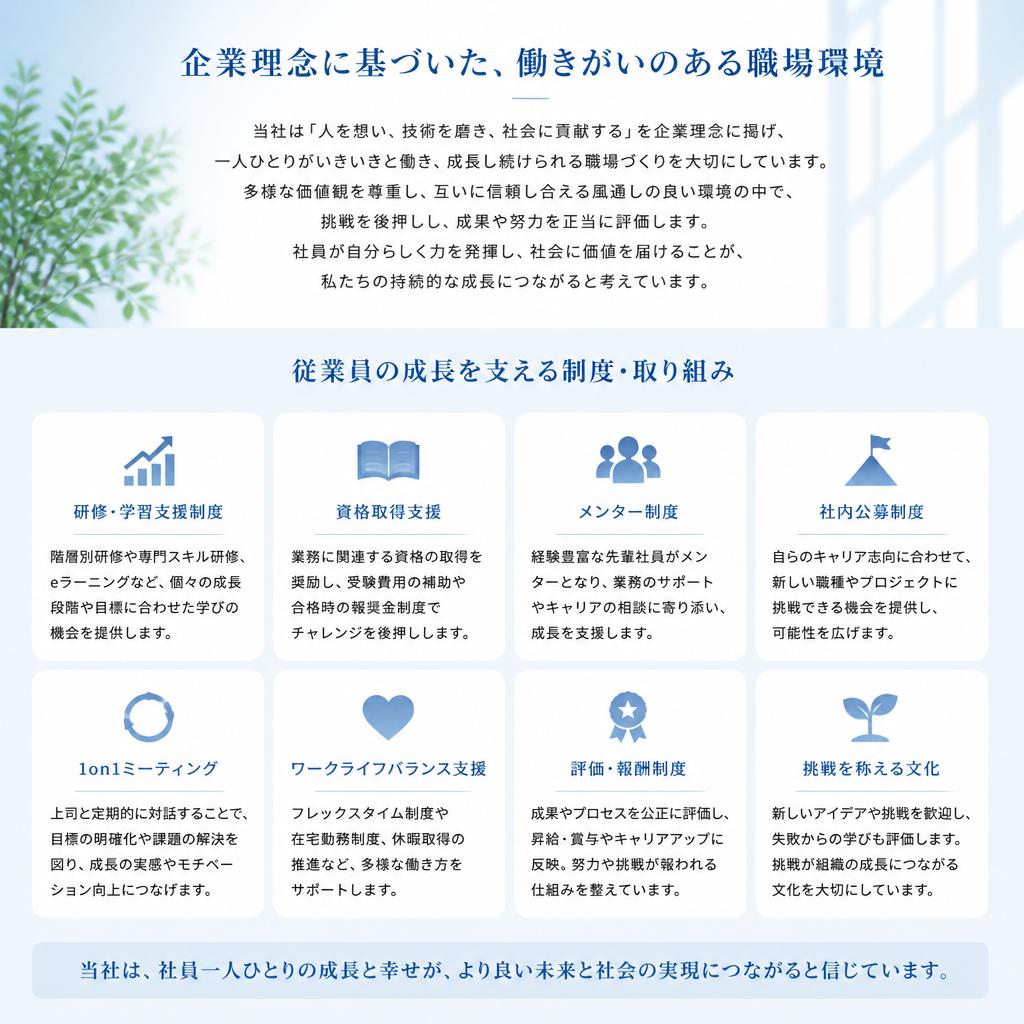 企業理念が育む安心の職場