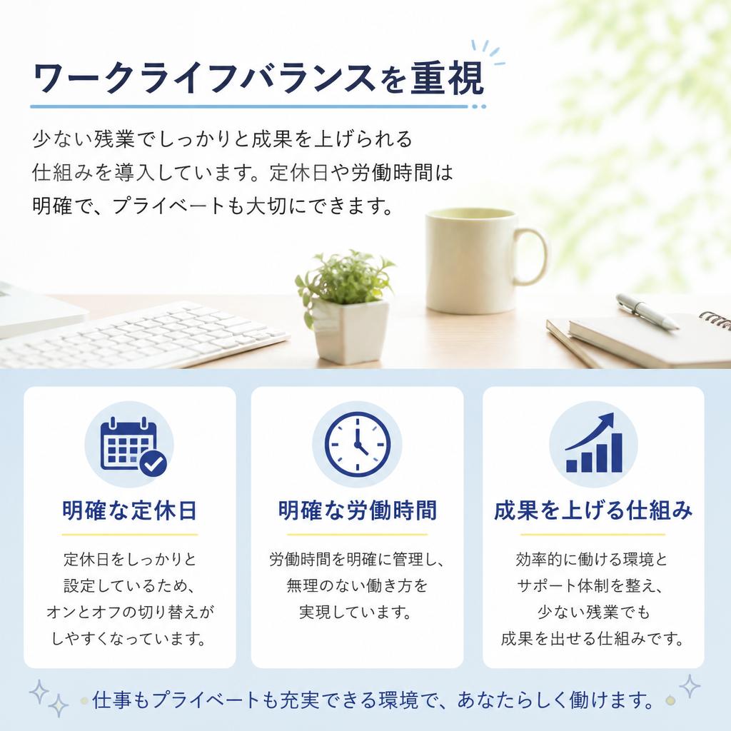 残業少な目の働き方