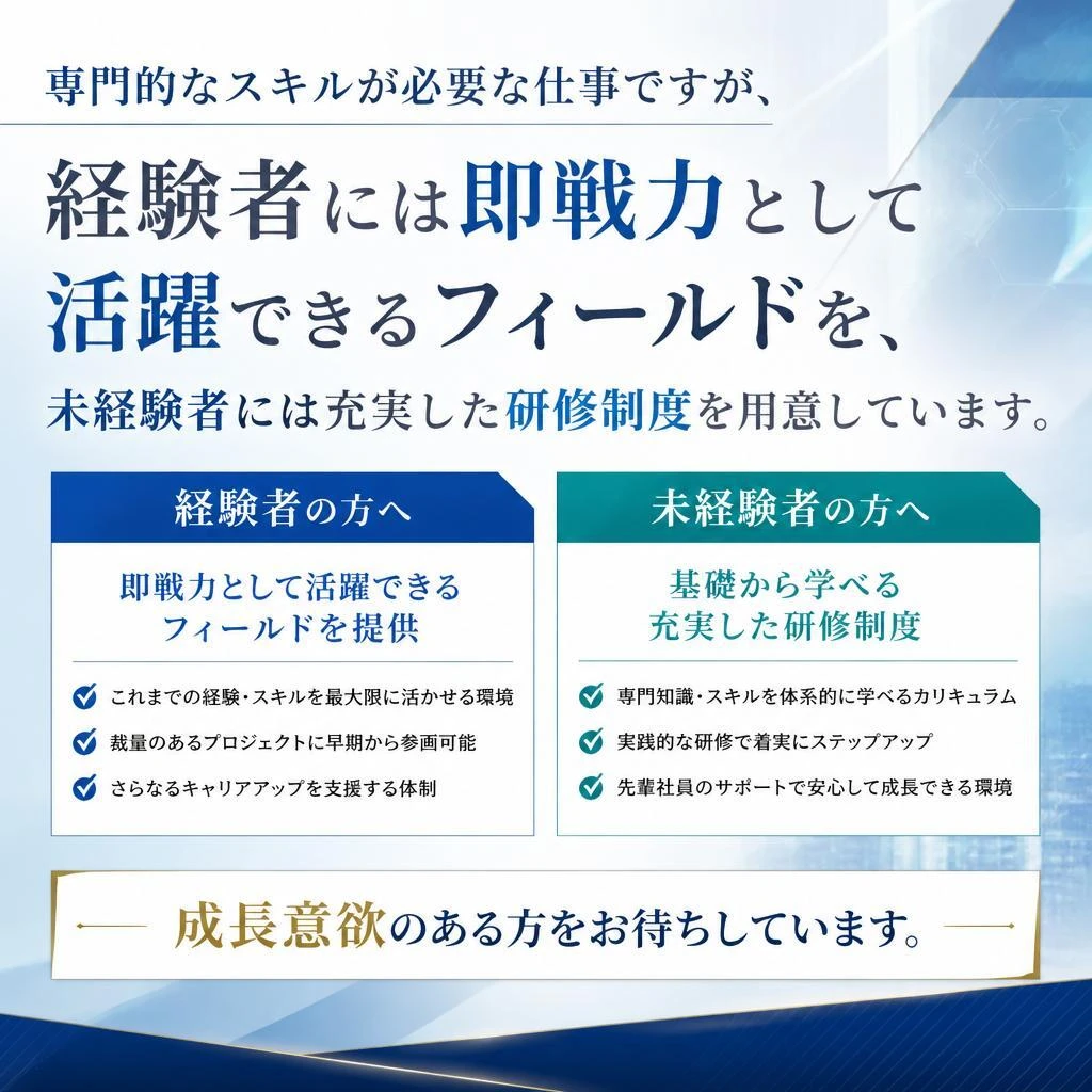 経験者・未経験者共に歓迎