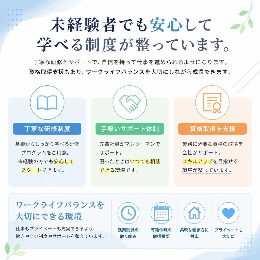 未経験からの成長支援
