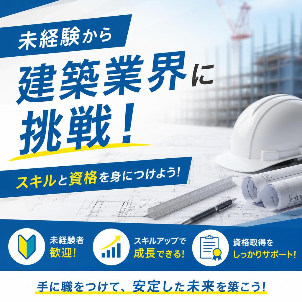 未経験から建築業界に挑戦！スキルと資格を身につけよう！