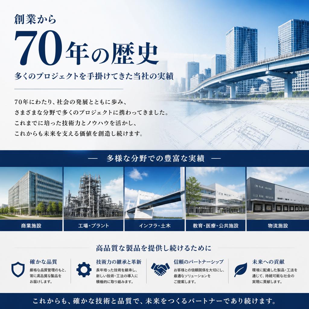 実績豊富な企業としての信頼