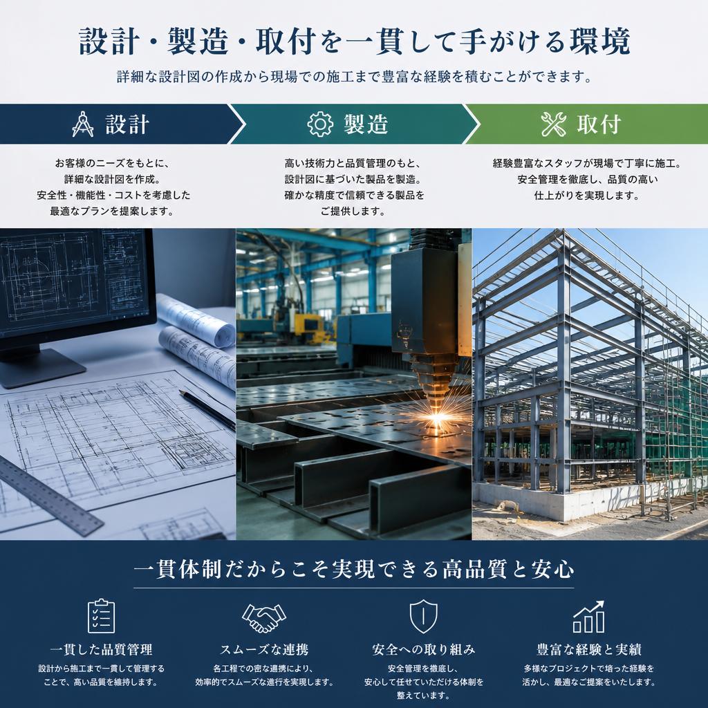 設計から施工までの一貫体制